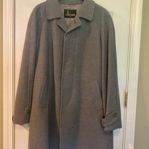 Lakeland Men's Classic Gray Wool Over Coat Sz 44